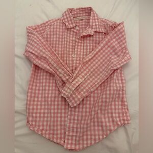 Pink and White Gingham Button Down Shirt